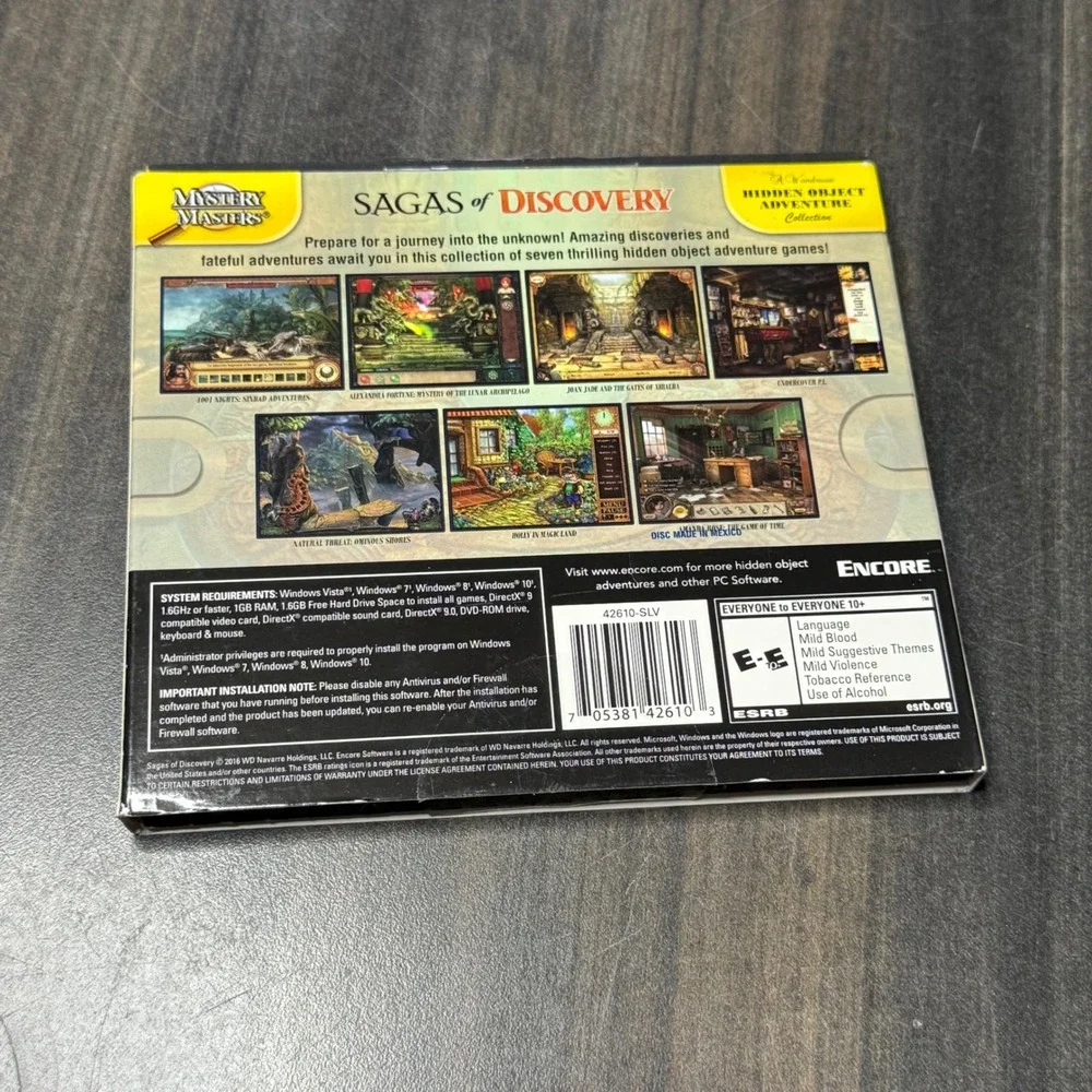 Mystery Masters Sagas of Discovery 7 Hidden Object Games Collection PC DVD-ROM